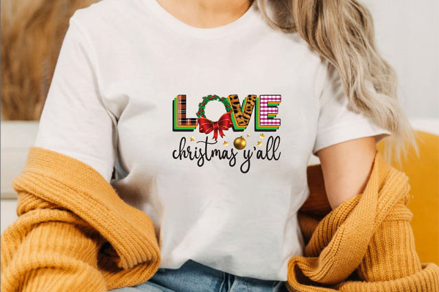 love christmas y'all Sublimation SVGArt 