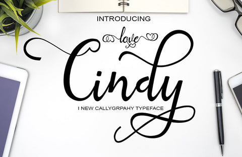 Love Cindy Font arwah studio 