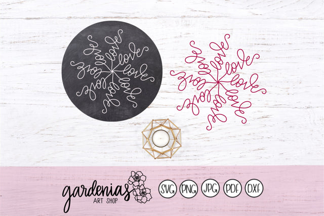 Love Circle SVG Gardenias Art Shop 