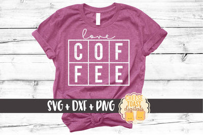 Love Coffee - Block Design - Coffee SVG Files SVG Cheese Toast Digitals 