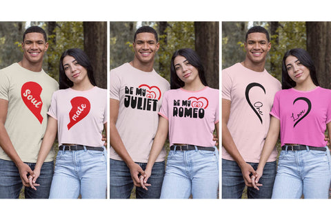 Love Couple Matching T Shirt Quotes SVG Bundle, Funny Valentines Day Tee Gifts SVG Paper Switch 