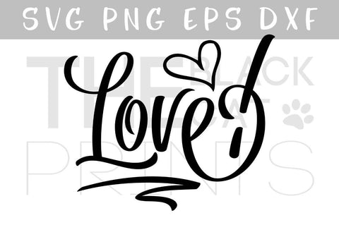 Love! Cut File | Heart | Valentine's day SVG TheBlackCatPrints 