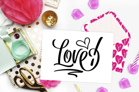 Love! Cut File | Heart | Valentine's day SVG TheBlackCatPrints 
