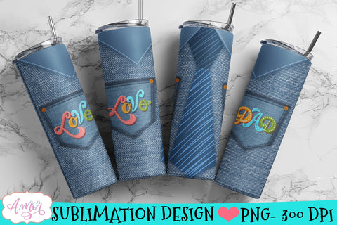 Love Dad Tumbler wrap for sublimation Sublimation Amorclipart 