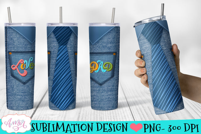 Love Dad Tumbler wrap for sublimation Sublimation Amorclipart 