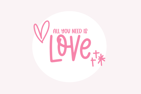 Love Day - Handwritten Font with Valentine's Doodles Font KA Designs 