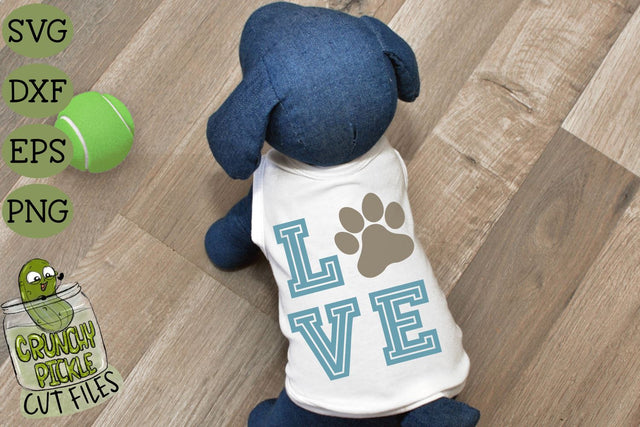 Love Dog Paw Print SVG File SVG Crunchy Pickle 