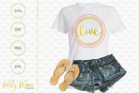 Love Dotted Circle Kelly Maree Design 