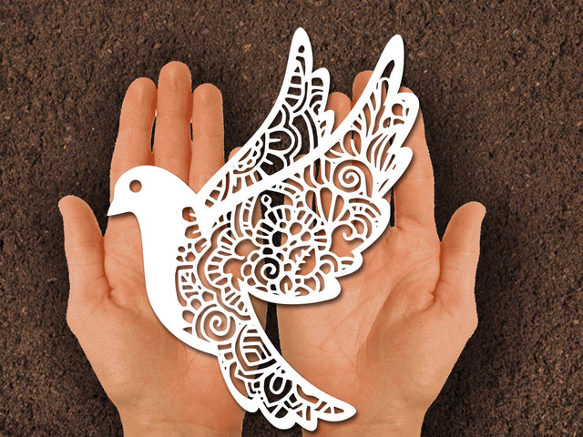 Love Dove Bird Paper cut SVG Johan Ru designs 