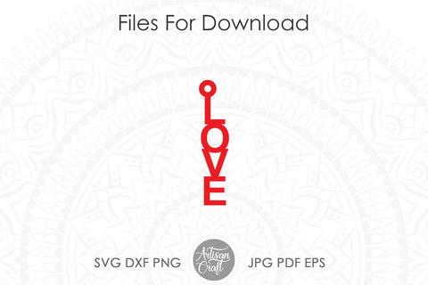 Love Earrings, Laser Cut File SVG Artisan Craft SVG 