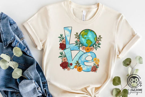 Love Earth Day PNG SUblimation Sublimation Owlsome.Designs 
