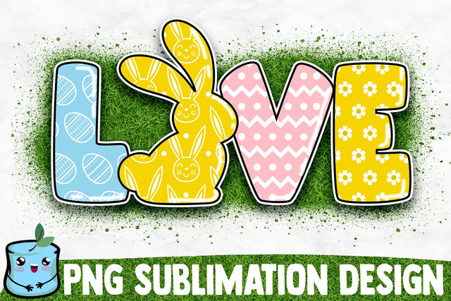 Love Easter Sublimation Design Sublimation MintyMarshmallows 