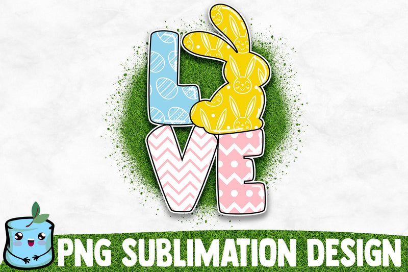Love Easter Sublimation Design Sublimation MintyMarshmallows 