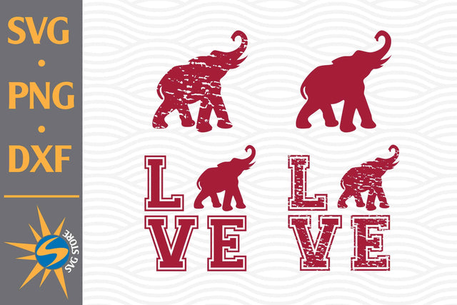 Love Elephant SVG, PNG, DXF Digital Files Include SVG SVGStoreShop 