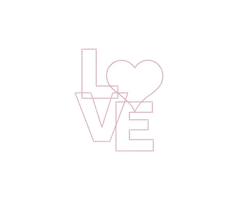 Love Embroidery Design, Heart Embroidery Design, 8 Sizes, Instant Download Embroidery/Applique DESIGNS Nino Nadaraia 