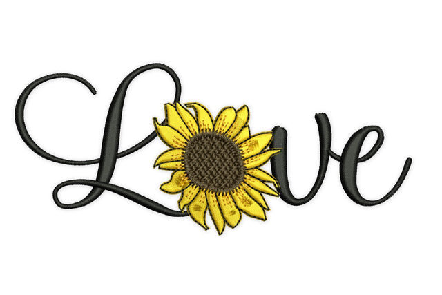 Love Embroidery Design, Sunflower Embroidery Design Embroidery/Applique DESIGNS NextEmbroidery 
