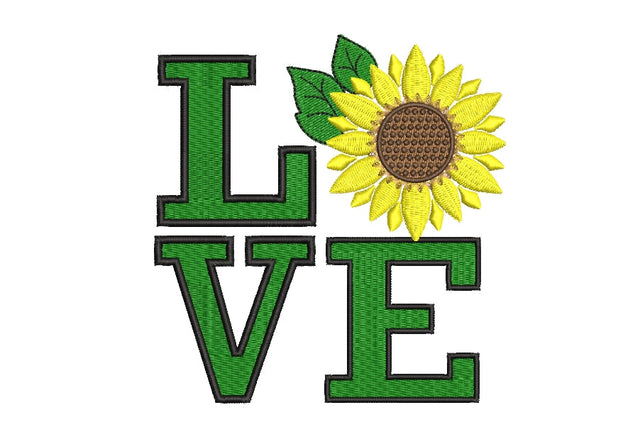 Love embroidery,Sunflower Machine Embroidery Design, Embroidery/Applique DESIGNS ArtEMByNatalia 
