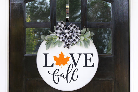 Love Fall Phrase SVG Cricut cut file SVG CutePicturesStudio 