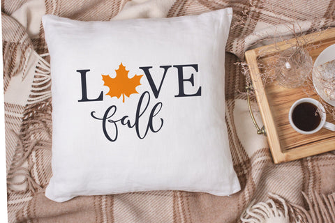 Love Fall Phrase SVG Cricut cut file SVG CutePicturesStudio 