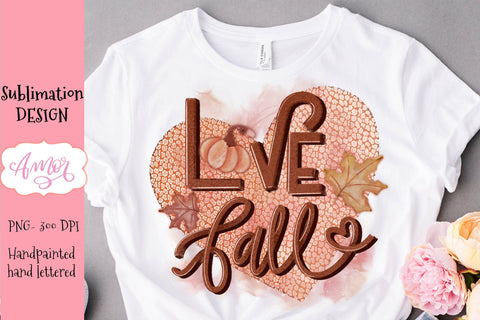 Love fall Sublimation design for T-shirts Sublimation Amorclipart 