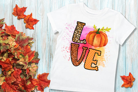 Love Fall Sublimation I Fall Pumpkin Love Sublimation Design Sublimation Happy Printables Club 