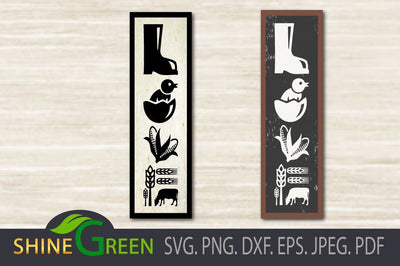 Love Farmhouse Vertical Porch Sign SVG PNG EPS DXF SVG Shine Green Art 