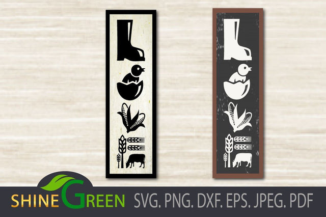 Love Farmhouse Vertical Porch Sign SVG PNG EPS DXF SVG Shine Green Art 