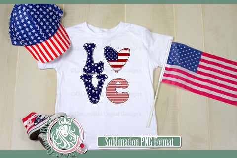 Love Flag Block Sublimation Sublimation QueenBrat Digital Designs 