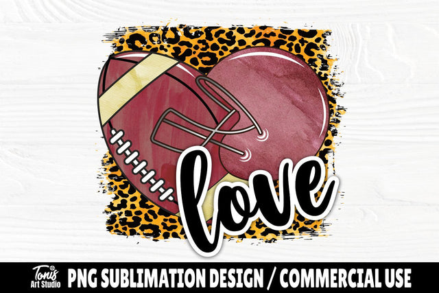 Love Football PNG, Sublimation Png, Shirt Design SVG TonisArtStudio 