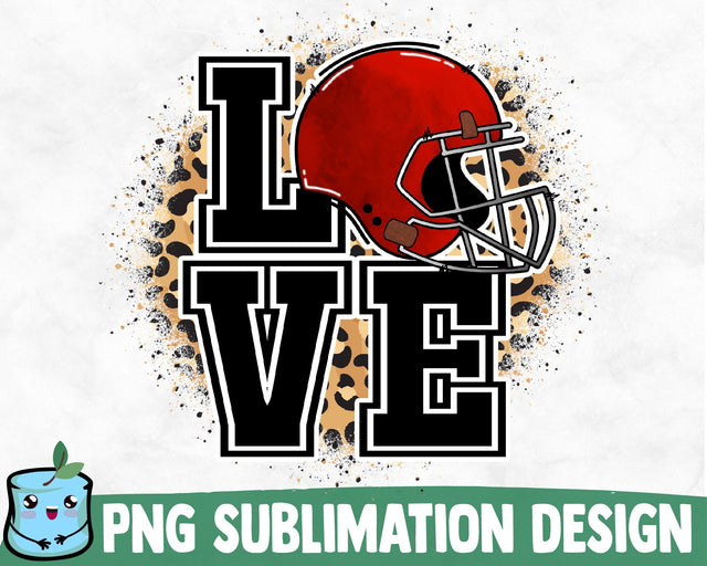 Love Football Sublimation Design Sublimation MintyMarshmallows 