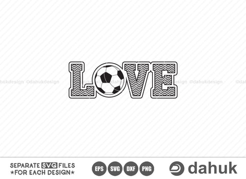 Love Football SVG, Football quotes design, Football funny design, Love Football, Football Heart, Game day svg, Football shirt svg, Cut file, for silhouette, svg, eps, dxf, png, clipart cricut SVG dahukdesign 