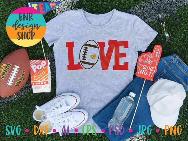 Love Football SVG SVG BNRDesignShop 
