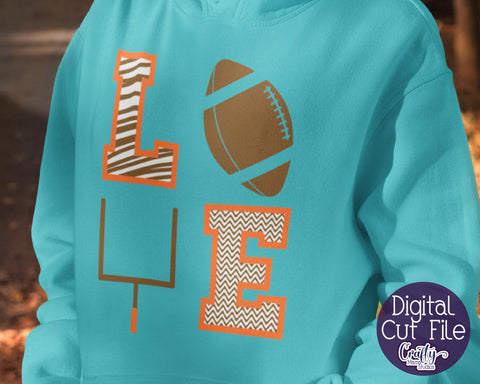 Love Football Svg SVG Crafty Mama Studios 