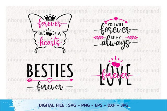 love forever quotes Silhouette, PNG SVG File, Digital Download SVG nhongrand 