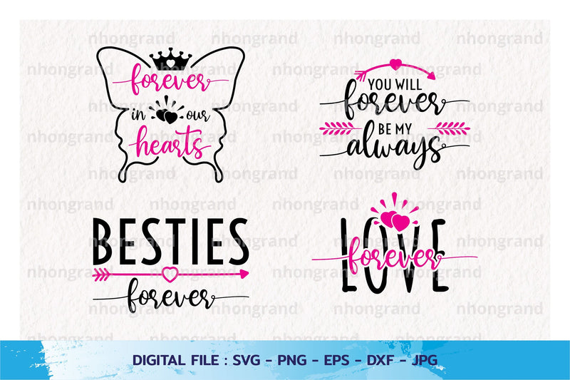 love forever quotes Silhouette, PNG SVG File, Digital Download SVG nhongrand 