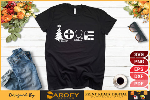 Love Funny Christmas Design SVG File SVG Sarofydesign 