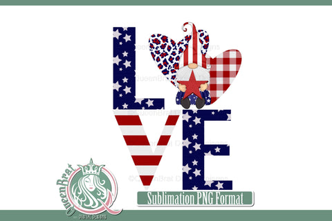 Love Gnome Block Sublimation Sublimation QueenBrat Digital Designs 