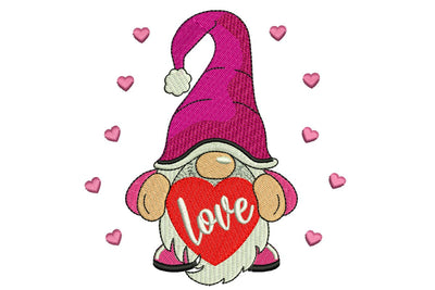 Love Gnome Embroidery Designs Embroidery/Applique DESIGNS NextEmbroidery 