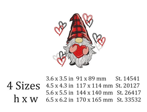 Love gnome Embroidery/Applique DESIGNS ArtEMByNatalia 