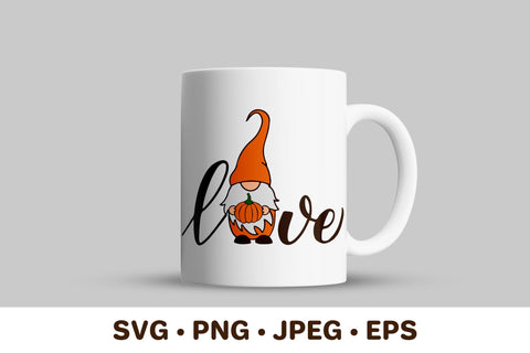 Love gnome. Fall design. Thanksgiving SVG SVG LaBelezoka 