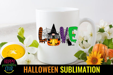 Love Gnome Halloween Sublimation-Halloween Gnome Sublimation Sublimation Happy Printables Club 