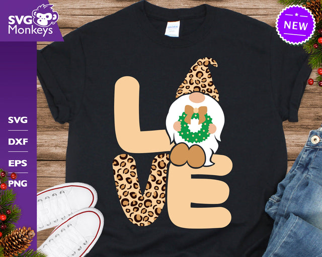 Love Gnome Svg, Gepard print Svg, Christmas Gnome Svg SVG SvgMonkeys 