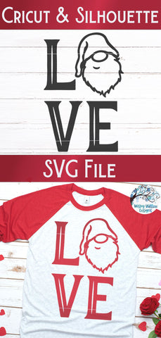 Love Gnome Svg SVG Wispy Willow Designs 
