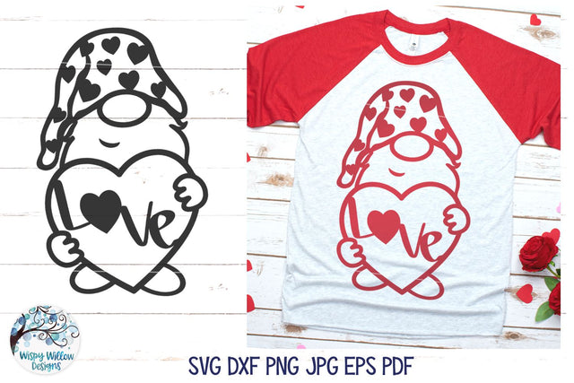 Love Gnome Svg SVG Wispy Willow Designs 