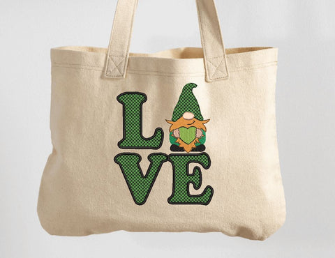 LOVE Gnome with Horse Shoe, St. Patrick Machine Embroidery Design Embroidery/Applique DESIGNS Angie 