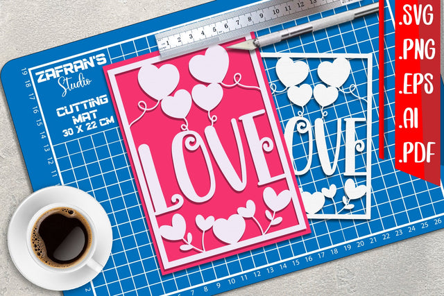 Love Greeting cards 6 svg eps ai png pdf SVG zafrans studio 
