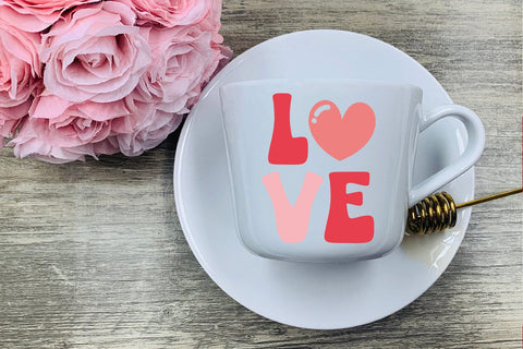 Love Groovy Valentine SVG I Retro Valentines Day SVG SVG Happy Printables Club 