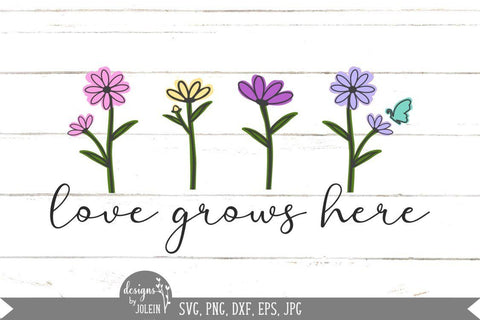 Love grows here svg, Farmhouse SVG SVG Designs by Jolein 
