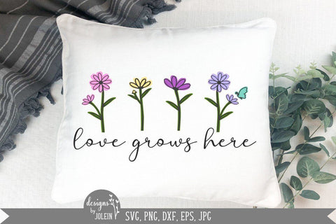 Love grows here svg, Farmhouse SVG SVG Designs by Jolein 