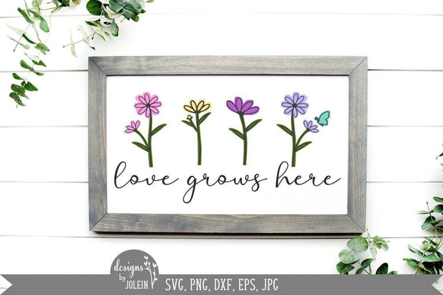 Love grows here svg, Farmhouse SVG SVG Designs by Jolein 